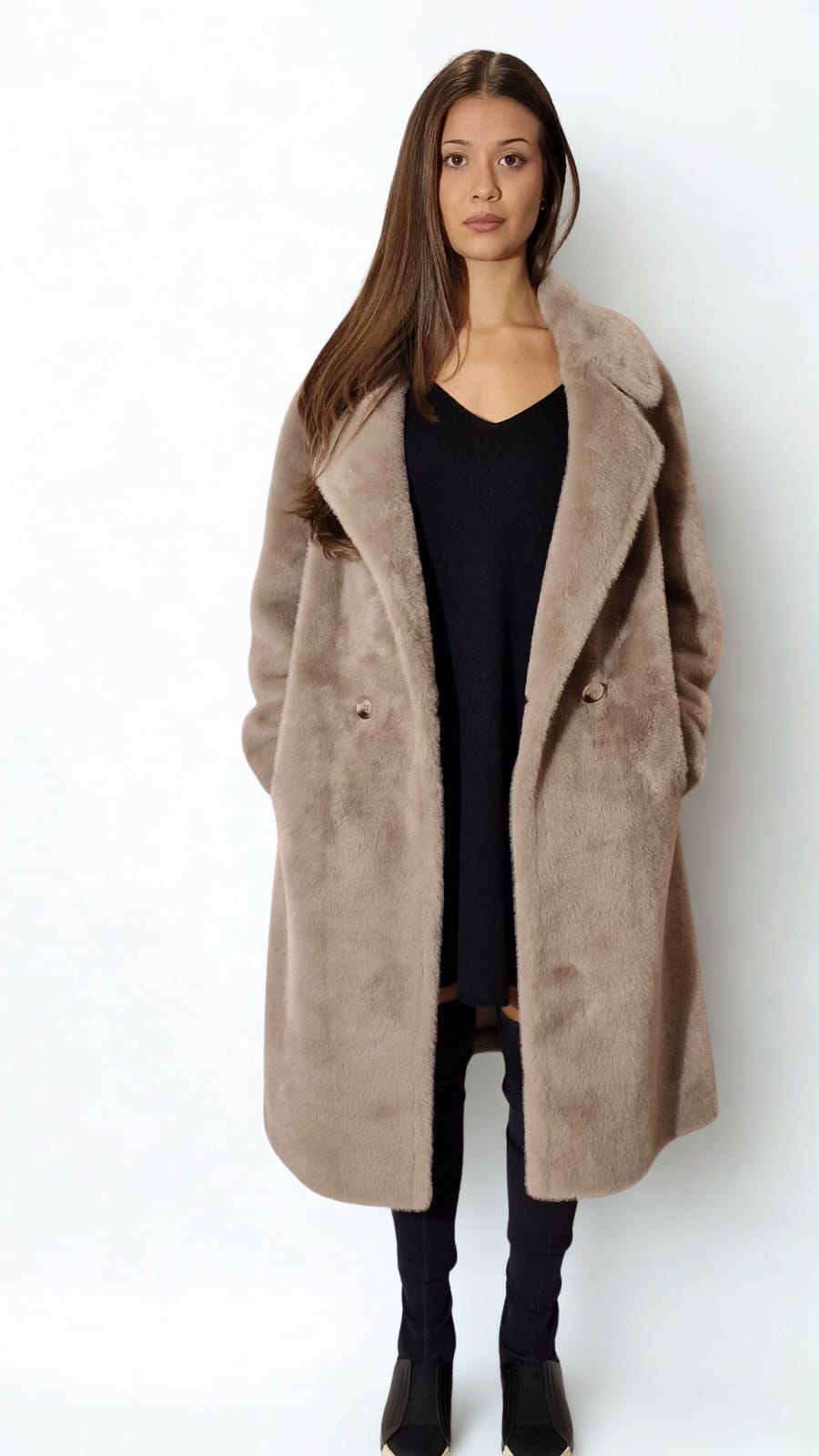 Cappotto In Eco Pelliccia C.F.S